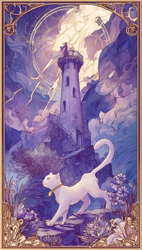 塔（The Tower）のタロットカード画像